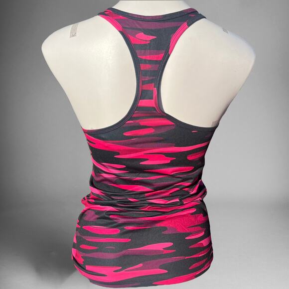 Nike Dri-Fit Running Tank Criss Cross Racer Back Center Swoosh Fitted Camouflage - Picture 6 of 8